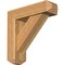 Ekena Millwork Traditional Craftsman Rough Sawn Bracket w/ Offset Brace, Western Red Cedar, 6"W x 20"D x 20"H BKT0604X20X20TRA04RWR - alternate 1